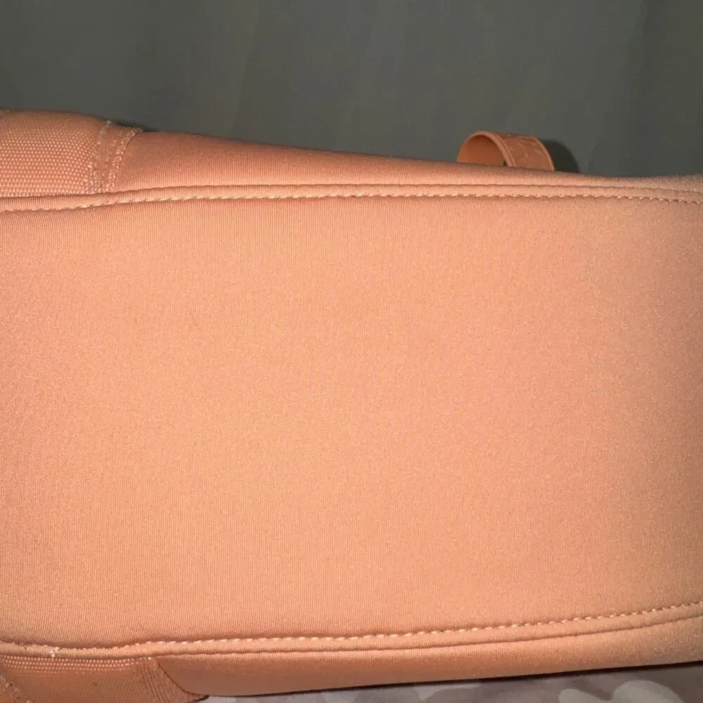 Dagne Dover Neoprene Duffel Weekender Gym Travel Bag Coral Orange Crossbody